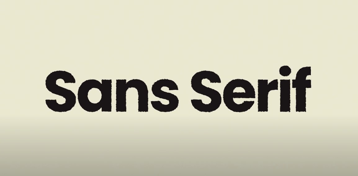 “Sans Serif” typed on a white background
